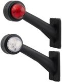 TRAILERGEAR LED breedtelampen set rood/wit 16 cm L+R