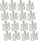 Relaxdays tafelkleed gewichtjes - set van 16 - vlinder - rvs - zilver