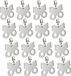 Relaxdays tafelkleed gewichtjes - set van 16 - vlinder - rvs - zilver