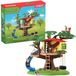 Schleich Cabane Aventure dans les Arbres, Coffret 60 Pièces Détaillées, Balançoire, 2 Figurines d'Enfant, Figurines d'Animaux, 42408