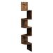 Vasagle LBC20BX étagère d'angle, étagère murale avec 5 tablettes, 200x200x1275 mm, marron