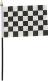 Merkloos / Sans marque Finish vlaggetje - 15 x 10 cm - polyester - op kunststof stokje - 27 cm