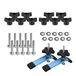 POWERTEC 71846 T-Track Knoppen met 1/4-20 x 1-1/2" Zeskantbouten en Ringen (Set van 10) en 2 Vasthoudklemmen 5-1/2" L