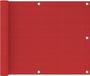 vidaXL Balkonscherm 75x500 cm HDPE rood