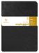 Clairefontaine 733071C Collectie Age Bag - Pak met 2 Geniete Schriften Duo Zwart - A4 21x29-7 cm - 96 Pagina’s Gelijnd met Kantlijn - Wit Papier 90 g - Omslag Glanskarton met Lederkorrel