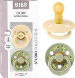 BIBS Colour Fopspeen - 6-18 mnd - 2-pack - Rond - Silk/Sage