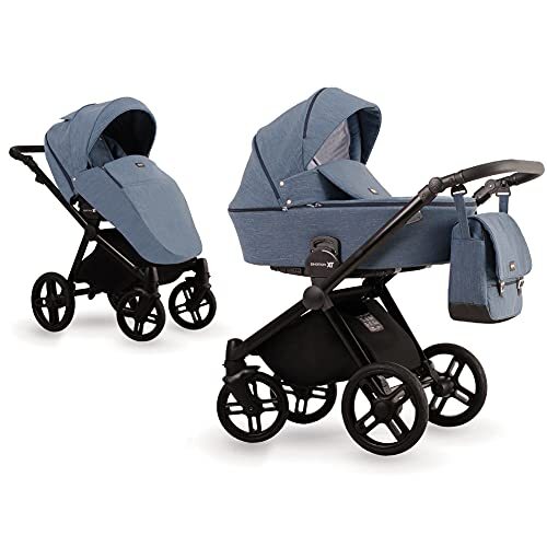 Lux4Kids Kinderwagen, 3-in-1, 2-in-1 Isofix, gelbanden, 12 kg, lichtgewicht bouwmodel Emotion XT by Jeasns XT 05 2-in-1 zonder babyzitje