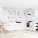 vidaXL Keukenkast Kalmar Wit 80 x 46 x 81,5 cm Bewerkt Hout