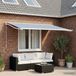 Prolenta Maison Exclusive Vervangingsdoek voor markiezen, blauw en wit, 600 x 300 cm, polyester