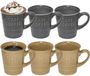 Secret de gourmet Koffiemokken - 6x stuks - 200 ml - kleuren gemixt