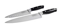 Probus koksmessenset, groot en klein premium keukenmes, universeel handgeslepen roestvrijstalen mes om te snijden en hakken, antisliphandgreep (messen: 20 cm/15 cm), aantal: 1 x set van 2