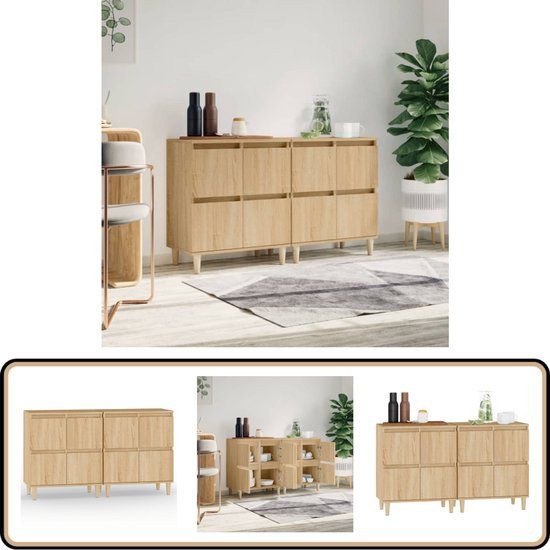 VidaXL Dressoir Sonoma Oak Wood 60x35x70 cm