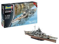 Revell Noorwegen 05096 Battleship Tirpitz Platinum Edition schaal 1:350, ongebouwd/ongelakt, plastic modelbouwset, grijs