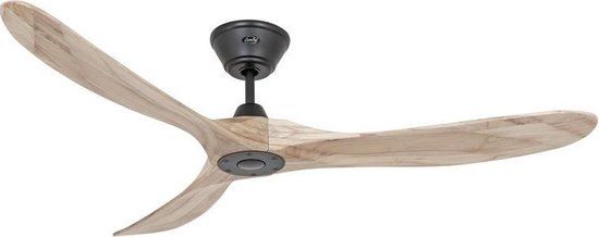CasaFan Eco Genuino 315218 Plafondventilator 152 cm Zwart met naturel vleugels