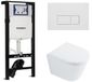 Geberit QeramiQ Dely Toiletset - Diepspoel - Rimless - Inbouwreservoir - Softclose Zitting - Mat Wit
