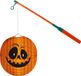 Merkloos Lampionstokje 40 cm - met pompoen lampion - oranje - D25 cm - Sint Maarten