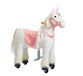 Ponnie Mécanique cheval licorne ambulant, modèle Ponnie Merlin S, avec une selle rose