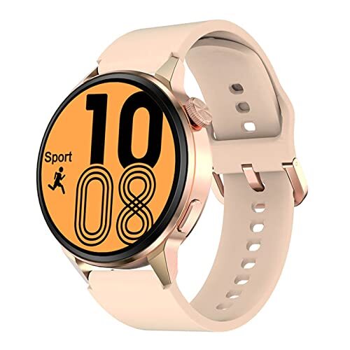 JUSHZ Smart Horloge Voor Mannen Smart Horloges Voor Vrouwen Smartwatch Met Call Functie Bluetooth Bellen AI Assistent GPS Track Sport, Goud, 44X11mm