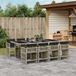 Maison Exclusive - Ensemble de jardin, 9 pièces, avec coussins, gris clair, en polyrotin tressé