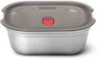 Black+Blum Steel Food Box Medium - Meal prep - 190x143x73mm - Grijs/Rood