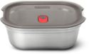 Black+Blum Steel Food Box Medium - Meal prep - 190x143x73mm - Grijs/Rood