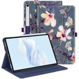 Fintie Hoes voor Samsung Galaxy Tab S9 FE 10,9 inch/Tab S9 11 inch 2023 tablet, multi-hoek folio beschermhoes met documentenvak en automatische slaap/waakfunctie, bloeiende hibiscus