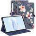 Fintie Hoes voor Samsung Galaxy Tab S9 FE 10,9 inch/Tab S9 11 inch 2023 tablet, multi-hoek folio beschermhoes met documentenvak en automatische slaap/waakfunctie, bloeiende hibiscus