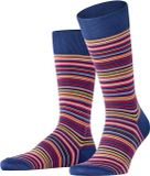 FALKE Microblock gedessineerd katoen sokken heren blauw - maat 43-44