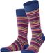 FALKE Microblock gedessineerd katoen sokken heren blauw - maat 43-44