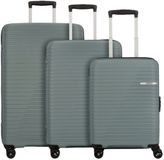American Tourister Liftoff 4 wielen Kofferset 3-delig met uitbreidingsplooi - Harde bagage - TSA slot - charcoal grey