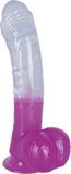 You2Toys – ‘Jolly Buttcock’ met Kleine Balzak en Grote Schacht Extreem Flexibel en Verdikte Eikel op Zuigvoet – 19 cm - Transparant Paars