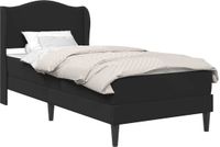 vidaXL Bedframe met hoofdeinde Zwart 90 x 190 cm Kunstleer