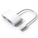 PremiumCord Adapter Mini DisplayPort op HDMI + VGA, Video 4K @ 30Hz UHD 2160p (via HDMI), FULL HD 1080p 60Hz, Lengte: 20cm, wit