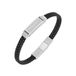 Police Voltline Zwart gevlochten lederen armband voor heren
