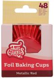 FunCakes Folie Baking Cups - Metallic Rood - pk/48