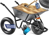 MASKO® Kruiwagen 100L met Luchtbanden max. 250kg laadvermogen inclusief Handschoenen