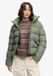 Superdry Gevoerde City Jas met Capuchon Dames Polyester Licht Khaki Groen