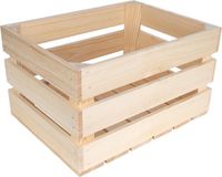 Creative Deco Houten krat decoratie fruitkisten | Natuurlijk | 40 x 30 x 23 cm