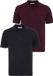 Felix Hardy 2-Pack Polo Shirts Heren Korte Mouwen 100% Katoen Black-Bordeaux - M