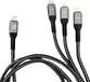 IWH 019057 câble de chargement USB USB-C, bus USB-micro-A, connecteur Apple Lightning 1,20 m
