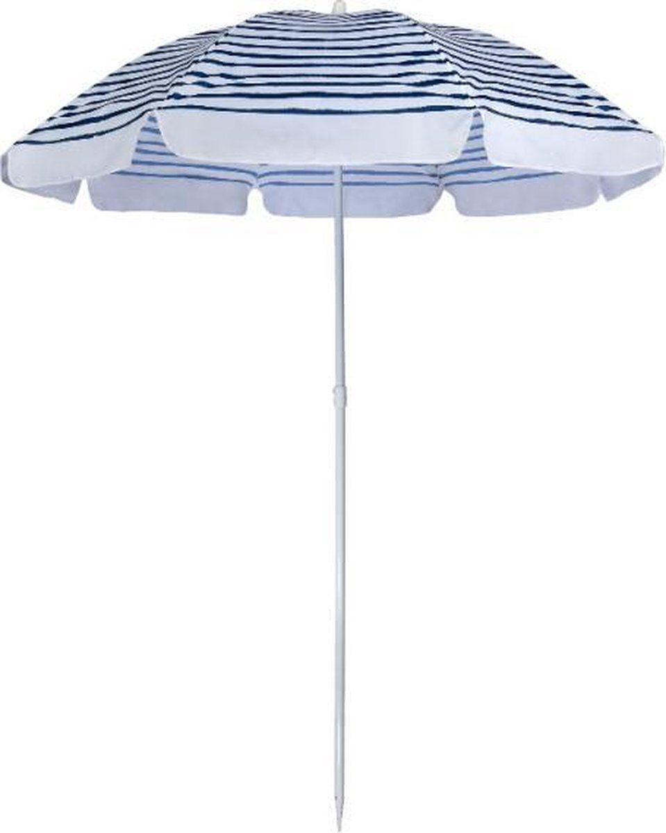 Sunnylife Strandparasol Eco 170 Cm Polyester/staal Wit/blauw