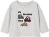 Vertbaudet Babyjongensshirt met lange mouwen Grijs Gemêleerd Katoen Maat 68