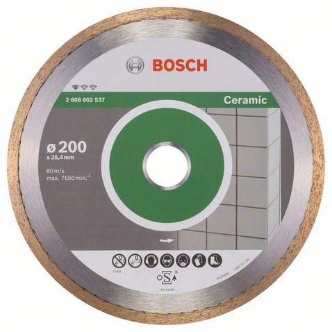 Bosch Cutting Disc - 20cm - Hard Ceramic - 1.6mm - 2.54cm Bore