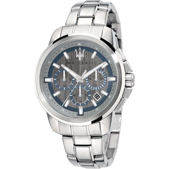 Maserati Successo R8873621006 Heren Horloge - Zilverkleurig - 43mm