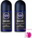 Nivea 2 x NIVEA MEN Deep Deodorant Roll-on met actieve kool - 50 ml