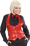 Widmann Finidi Rode dames gilet met pailletten XL