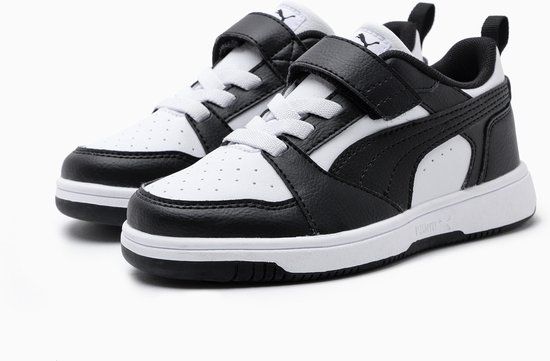 PUMA Rebound V6 Lo AC+ PS Unisex Sneakers - Puma White-Puma Black - Maat 31