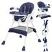 StarTech 3-in-1 kinderstoel - E500 - Opvouwbaar en draagbaar - Bekleed - Tafelblad met twee niveaus - Opbergvak voor speelgoed - 5-punts veiligheidsgordel - Blauw