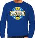 Bellatio Decorations Have fear Sweden is here sweater met sterren embleem in de kleuren van de Zweedse vlag - blauw - heren - Zweden supporter / Zweeds elftal fan trui / EK / WK / kleding S