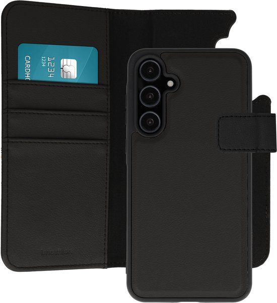 imoshion Hoesje - Geschikt voor Samsung Galaxy A55 (5G) - Uitneembare 2-in-1 Luxe Bookcase - Zwart